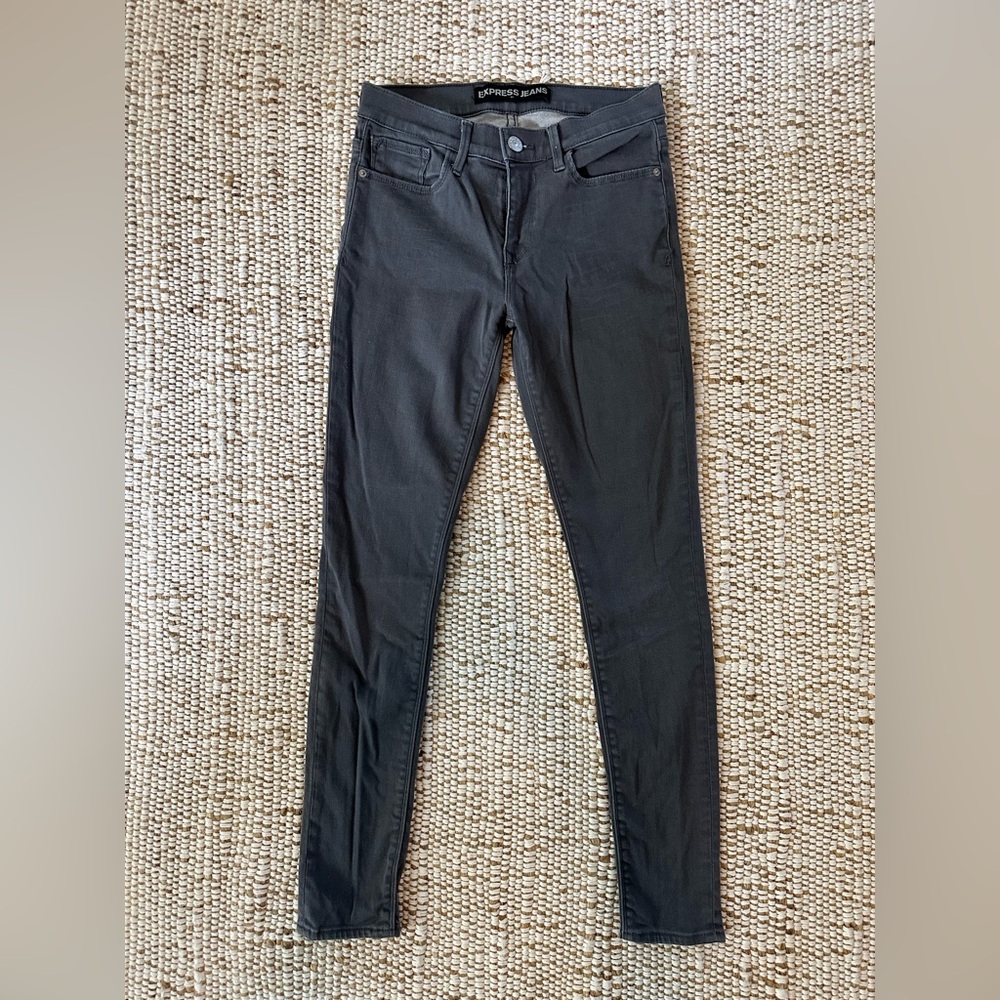 Express Grey Skinny Jeans Jeggings